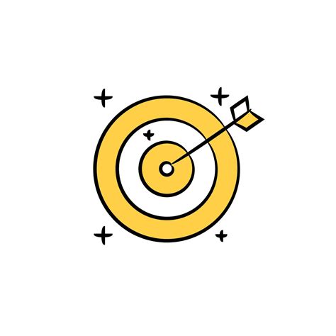 dart and arrow icon yellow theme illustration 7101655 Vector Art at ...