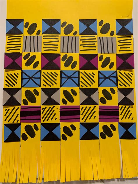 Kente Cloth Paper Weaving