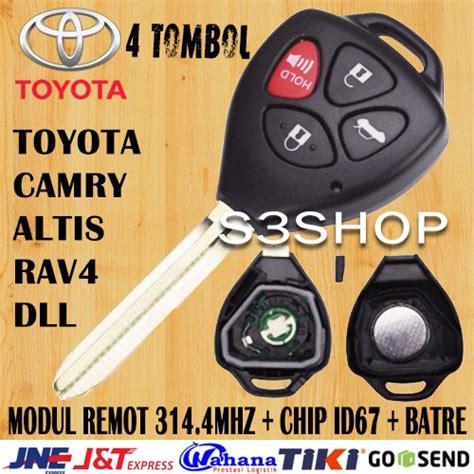 Jual Remote Kunci Chip Transponder Remote PCB Toyota Camry Altis Rav4