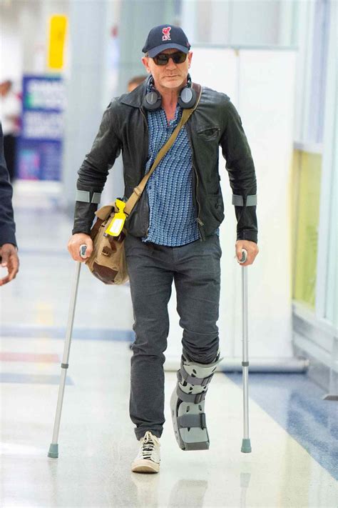 Daniel Craig Working Out In Ankle Boot After Surgery