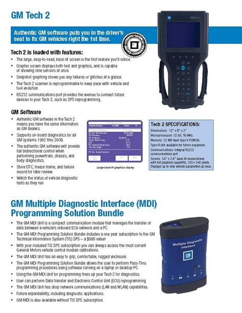 Otc Gm Tech 2 Scanners