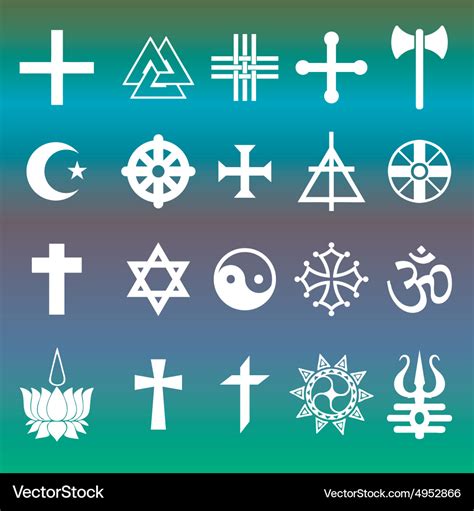 Various religious symbols Royalty Free Vector Image