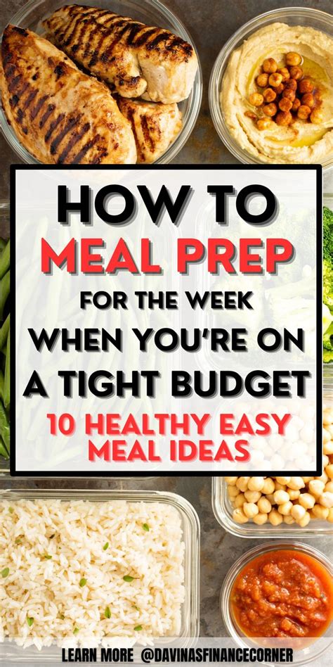 easy ways  meal prep   budget  beginners