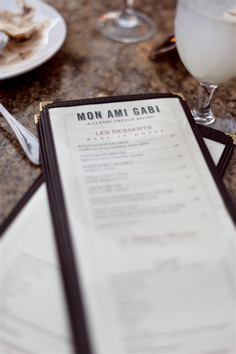 Art of the Menu: Mon Ami Gabi