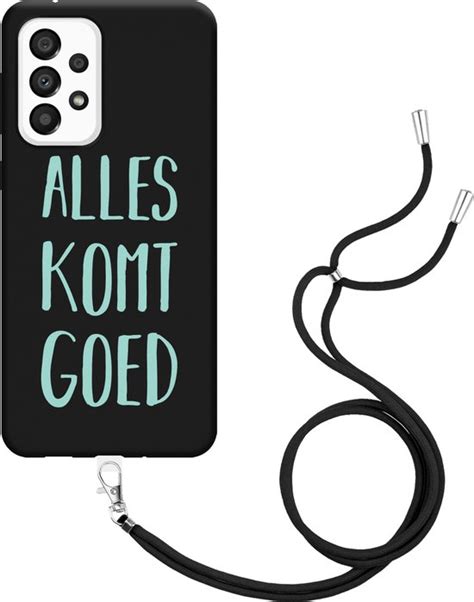 Cazy Hoesje Met Koord Zwart Geschikt Voor Samsung Galaxy A33 Alles