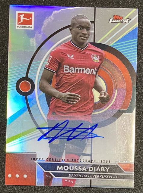 直筆サイン MOUSSA DIABY 2022 23 Topps Finest Bundesliga Soccer Base