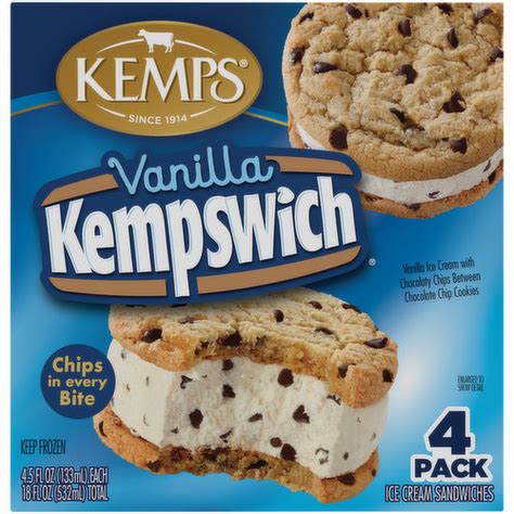 Kemps Chocolate Chip Cookie Dough Ice Cream Sandwich Pk Off