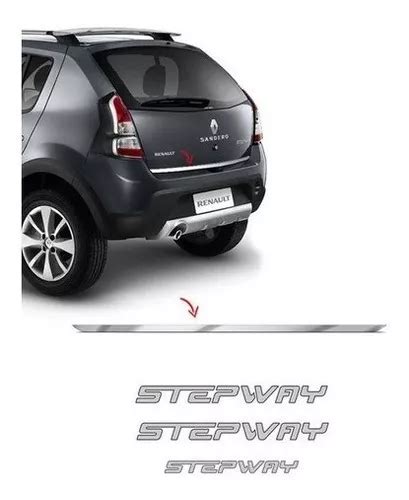 Kit Sandero Stepway 2012 Adesivos Prata Friso Traseiro MercadoLivre