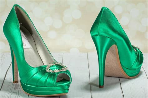 Zapatos De Boda Verde Esmeralda Boda Irlandesa Verde Tacones Etsy