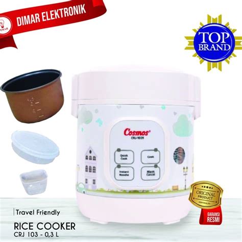 Jual Cosmos Crj 1031 Mini Portable Digital Rice Cooker 03 L Shopee