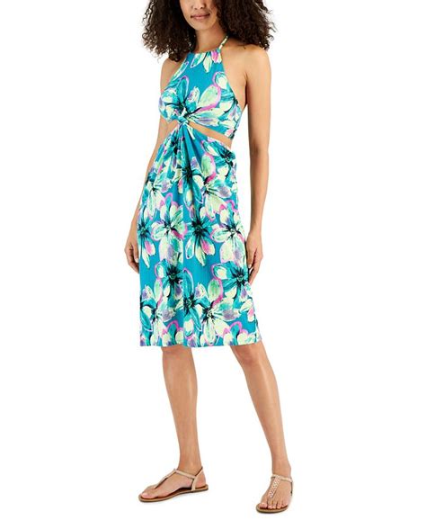 Miken Womens Halter Twist Front Dress Cover Up Created For Macys