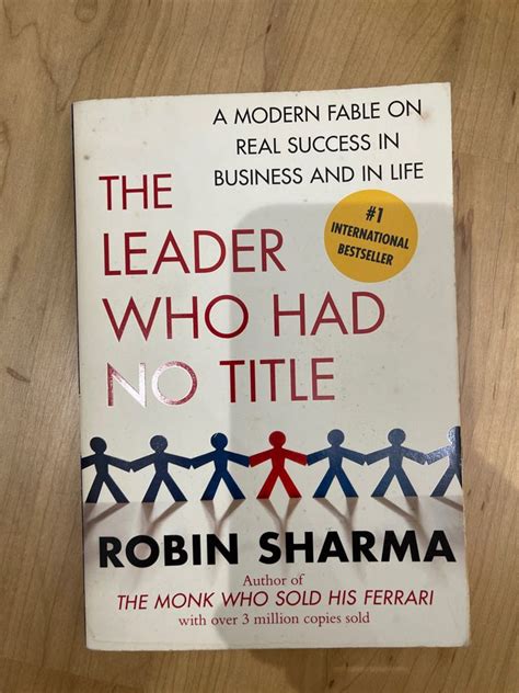 The Leader Who Had No Title Robin Sharma Hobbies Toys Books