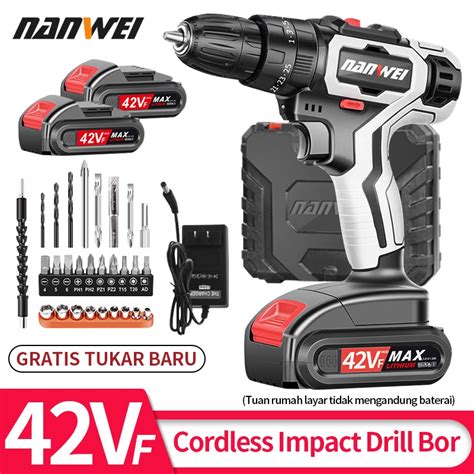 Jual NANWEI Mesin Bor Cordless Bor Baterai Bor Listrik Beton Besi