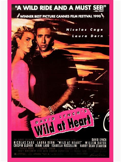 Wild At Heart Nicholas Cage Laura Dern Poster Sticker For Sale By