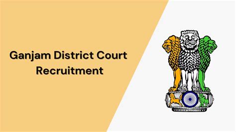 Ganjam District Court Recruitment 2024 Junior Clerk Stenographer