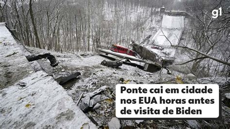 Ponte Cai Nos Eua Horas Antes De Biden Ir Cidade Para Discutir