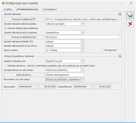 Formularz Typu Wyp Aty Zak Adka Podatki Nieobecno Ci Baza Wiedzy