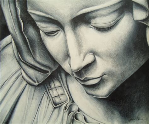 Pieta pencil artwork Michelangelo's Pieta Colored pencil