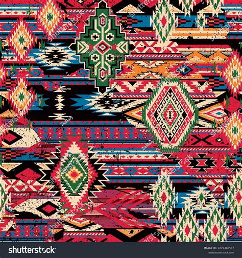 Native American Traditional Fabric Patchwork Royalty Free Stock