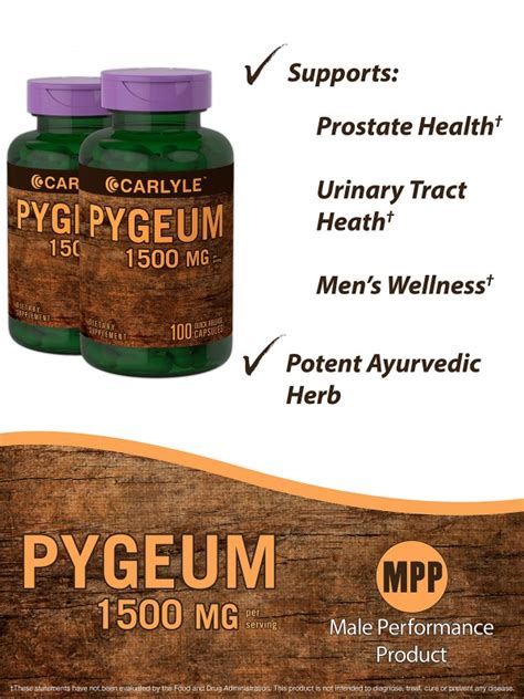 Pygeum Africanum Bark 1500 Mg 2 X 100 Capsules Twin Pack High Potency