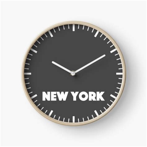 "new york time zone" Clock for Sale by PineLemon | Redbubble