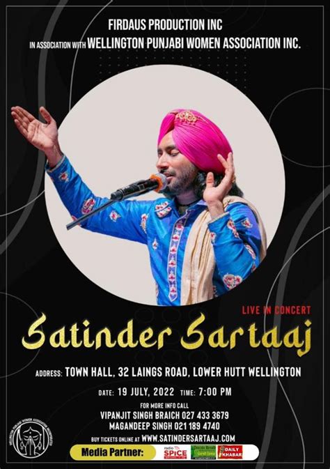 Satinder Sartaj Live Concert | 32 Laings Rd, Lower Hutt, Wellington ...