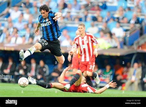 Inter Milan's Diego Milito during Champion's League Final soccer match, Inter Milan vs Bayern ...