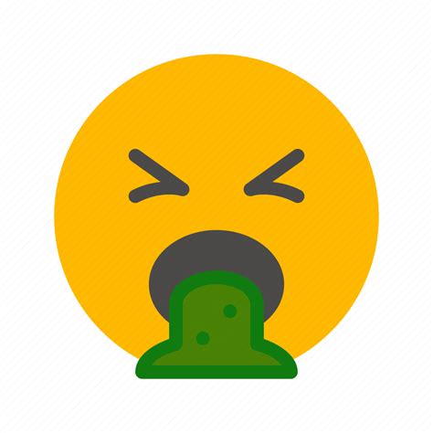 Emoji Emoticon Gag Nausea Puke Sick Throw Up Icon Download On