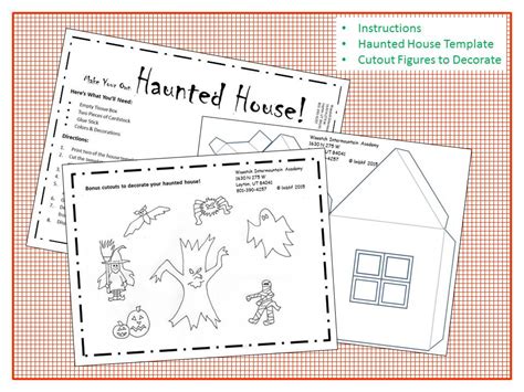 Haunted House Craft - Free downloadable, printable, Halloween Craft