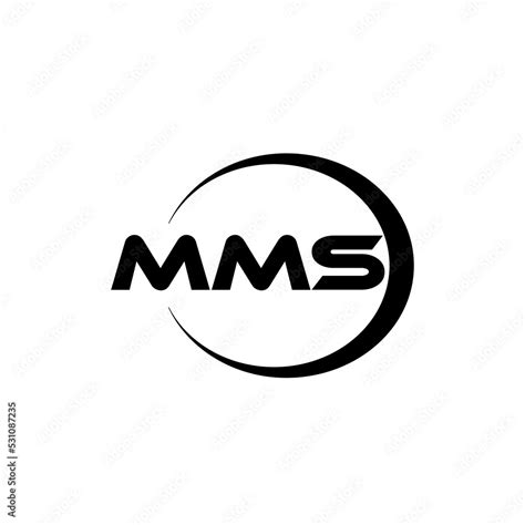 Mms Letter Logo Design With White Background In Illustrator Cube Logo