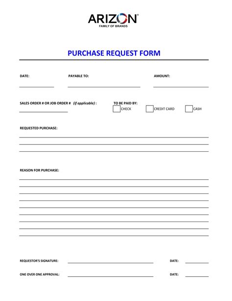 Free Purchase Request Forms In Pdf Ms Word Excel