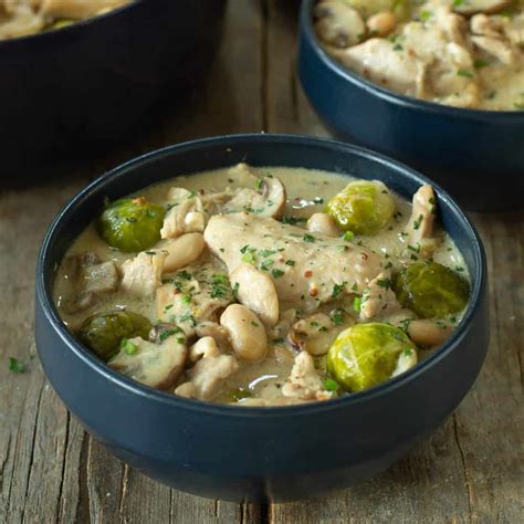 Creamy White Wine Braised Chicken Stew Recipe Ten Pound C