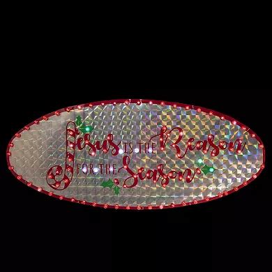 43" LED Lighted Holographic Merry Christmas Sign Outdoor Decoration