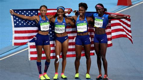 Olympics Us Women Claim 4x100 Relay Gold Cnn