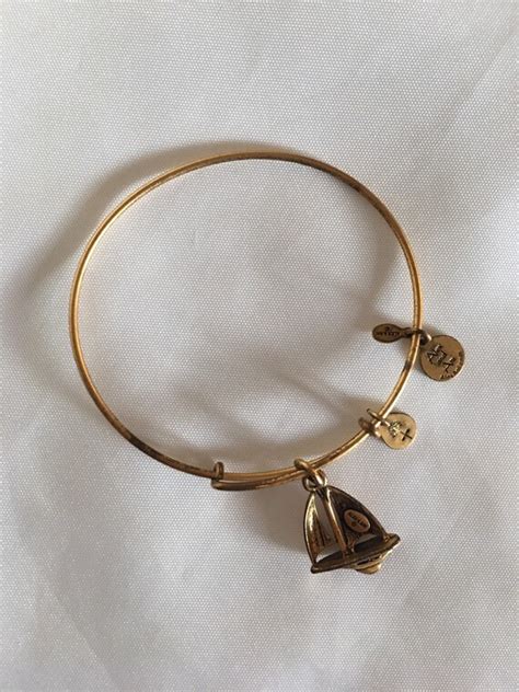 Alex And Ani Vintage Antique Gold Adjustable Band Sai Gem