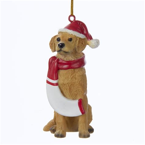 Golden Retriever Resin Santa Ornament 39 Inches