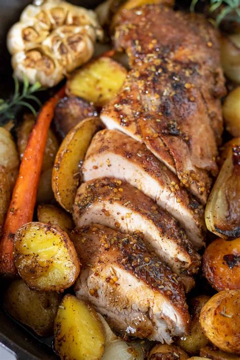 Honey Mustard Roasted Pork Tenderloin With Potatoes And Carrots Wine A Little Cook A Lot