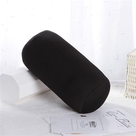 Cylinder Memory Foam Pillow Mini Microbead Roll Cushion Neck Waist Back Head Support Sleep