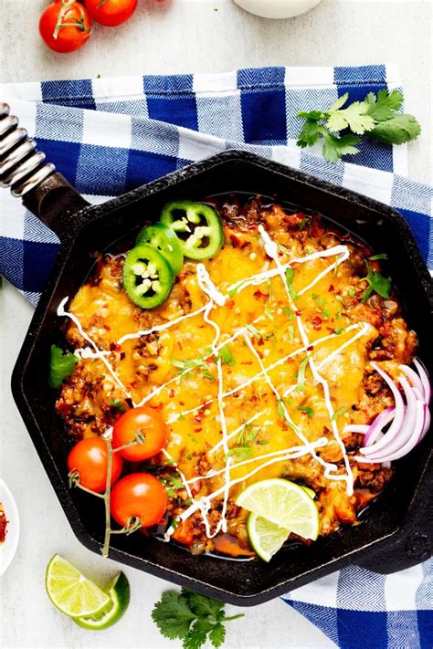 30 Minute Keto Ground Beef Taco Skillet Kicking Carbs