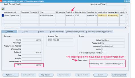 Withholding Tax Invoices In Oracle AP ErpSchools