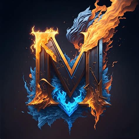 The Letter M In Fire