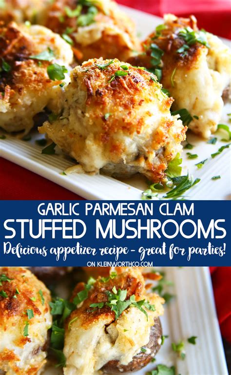 Garlic Parmesan Clam Stuffed Mushrooms Yummi Haus