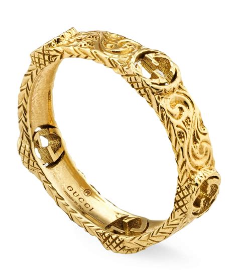 Gucci Yellow Gold Interlocking G Ring Harrods Us