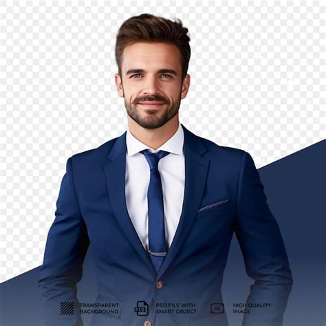 Psd Handsome Businessman Isolated On Transparent Background Premium