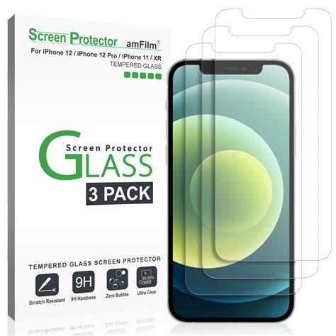 Amfilm Pack Iphone Xr Tempered Glass Screen Protector Inch