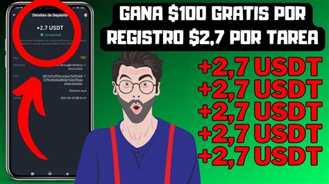 GANA 100 DÓLARES GRATIS NUEVA PÁGINA PAGANDO 2 7 USDT POR TAREA