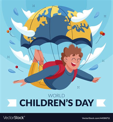 Flat World Childrens Day Royalty Free Vector Image