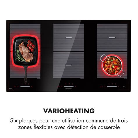 Klarstein virtuosa flex 90 table de cuisson à induction 6 zones 10800