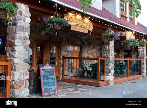 Lakeside Chophouse restaurant, Waterton Park, Alberta, Canada Stock ...