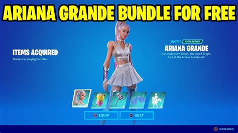 How To Get Ariana Grande Bundle For Free In Fortnite Free Ariana Grande Skin Youtube